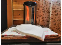 Русская кедровая баня на дровах